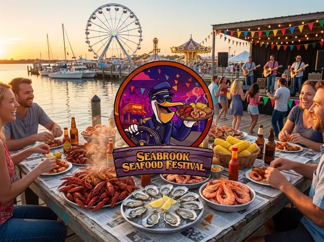Seabrook Seafood Festival Live Music and Crawfish Boil Poster